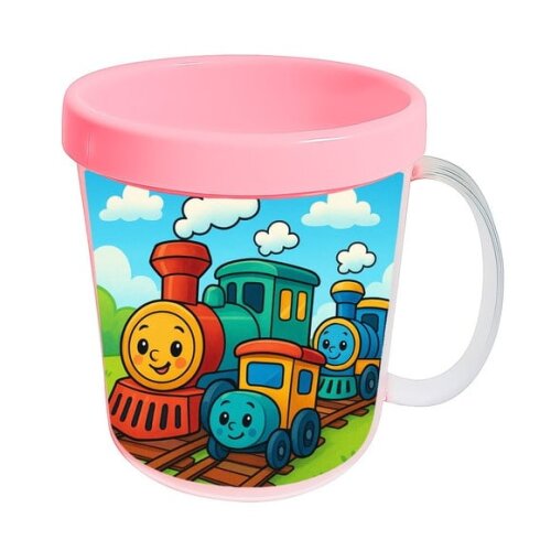 Caneca Acrílica Infantil Personalizada Trens Antigos