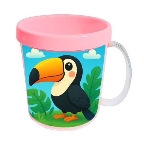 Caneca Acrílica Infantil Personalizada Tucano