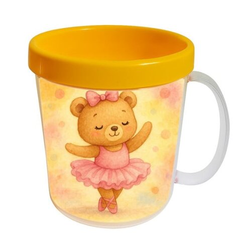 Caneca Acrílica Infantil Personalizada Ursinha Bailarina