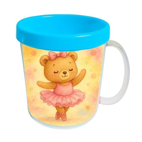 Caneca Acrílica Infantil Personalizada Ursinha Bailarina
