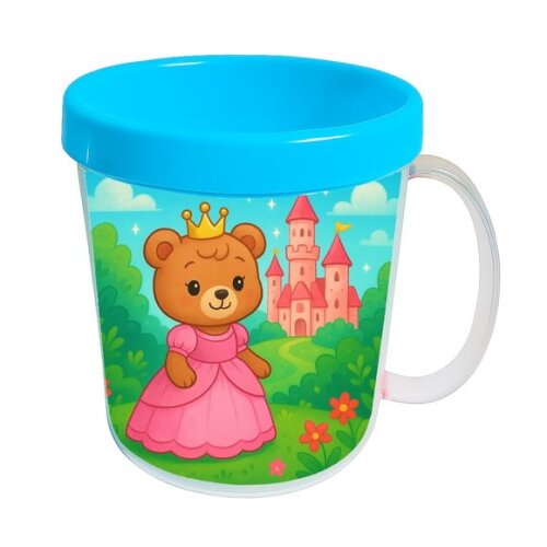 Caneca Acrílica Infantil Personalizada Ursinha Princesa