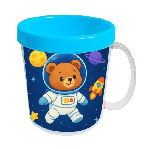 Caneca Acrílica Infantil Personalizada Ursinho Astronauta