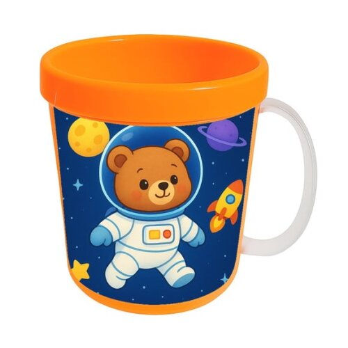 Caneca Acrílica Infantil Personalizada Ursinho Astronauta