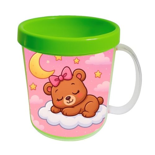 Caneca Acrílica Infantil Personalizada Ursinha Soninho
