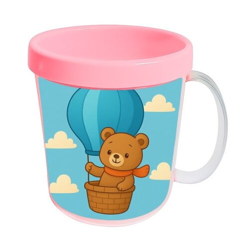 Caneca Acrílica Infantil Personalizada Ursinho Baloeiro
