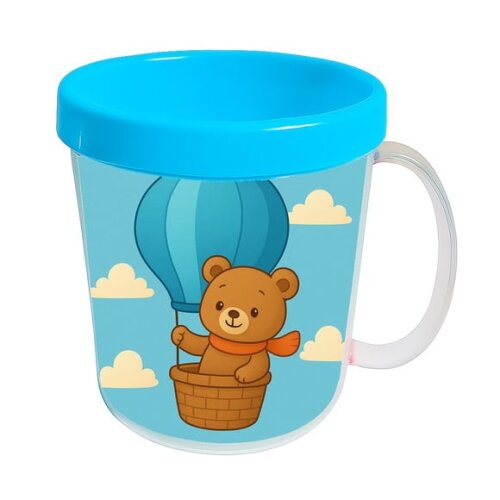 Caneca Acrílica Infantil Personalizada Ursinho Baloeiro