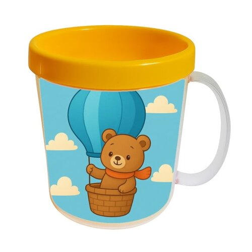 Caneca Acrílica Infantil Personalizada Ursinho Baloeiro