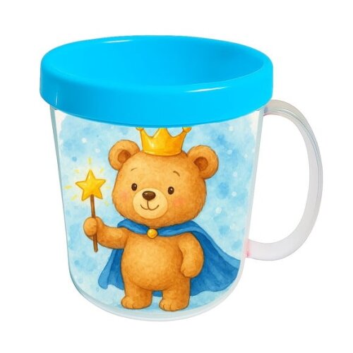 Caneca Acrílica Infantil Personalizada Ursinho Príncipe