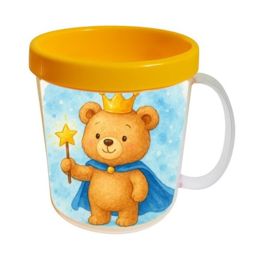 Caneca Acrílica Infantil Personalizada Ursinho Príncipe
