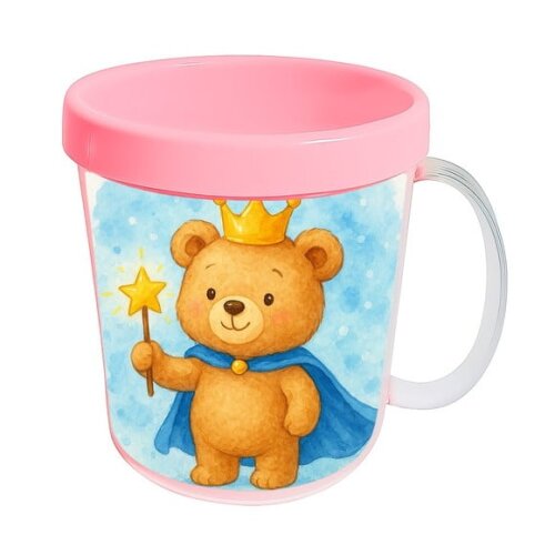 Caneca Acrílica Infantil Personalizada Ursinho Príncipe