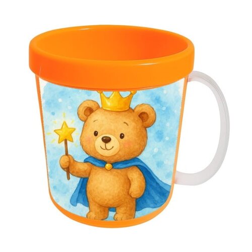 Caneca Acrílica Infantil Personalizada Ursinho Príncipe