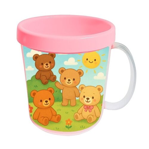 Caneca Acrílica Infantil Personalizada Ursinhos