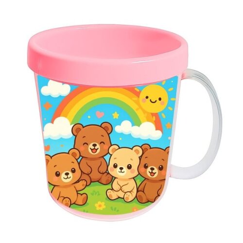 Caneca Acrílica Infantil Personalizada Ursinhos Baby
