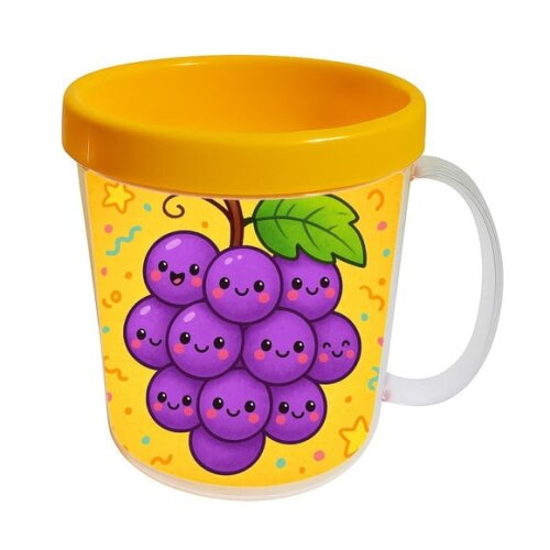 Caneca Acrílica Infantil Personalizada Uvinhas Fofas