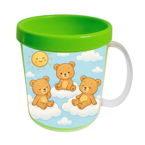 Caneca Acrílica Infantil Personalizada Ursinhos na Nuvem
