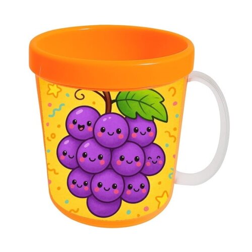 Caneca Acrílica Infantil Personalizada Uvinhas Fofas