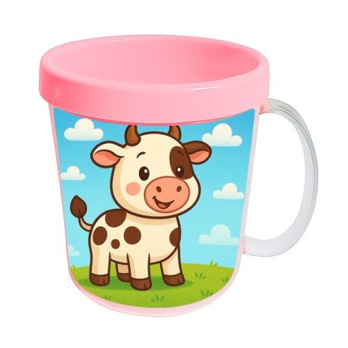Caneca Acrílica Infantil Personalizada Vaquinha