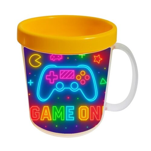 Caneca Acrílica Infantil Personalizada Video Game Neon