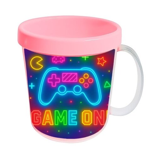 Caneca Acrílica Infantil Personalizada Video Game Neon