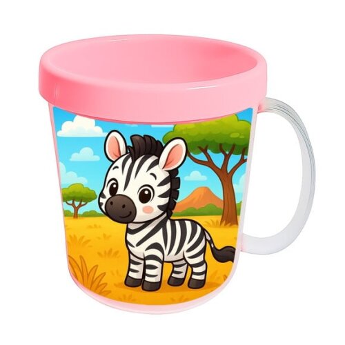 Caneca Acrílica Infantil Personalizada Zebra Baby