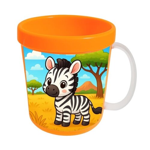 Caneca Acrílica Infantil Personalizada Zebra Baby