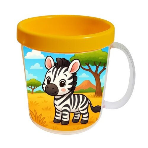 Caneca Acrílica Infantil Personalizada Zebra Baby