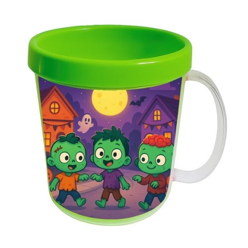 Caneca Acrílica Infantil Personalizada Zumbis Fofinhos