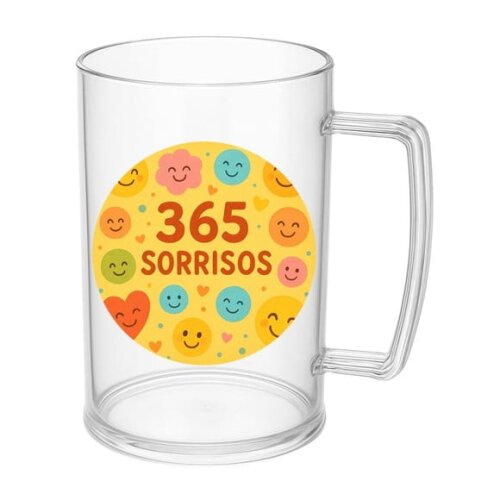 Caneca de Chopp Infantil Personalizada 365 Sorrisos