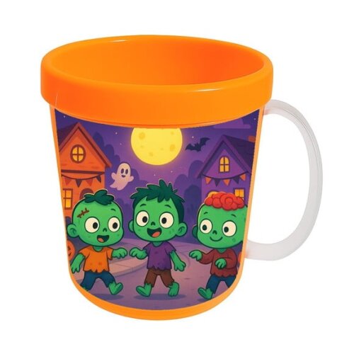 Caneca Acrílica Infantil Personalizada Zumbis Fofinhos