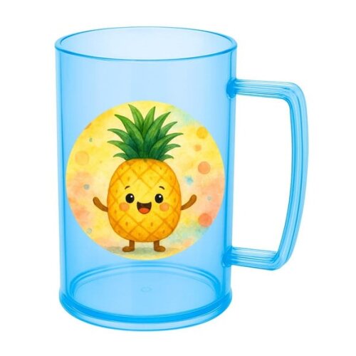Caneca de Chopp Infantil Personalizada Abacaxi