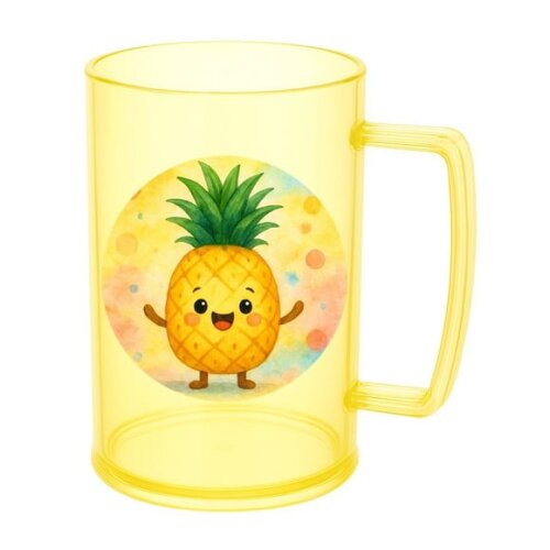Caneca de Chopp Infantil Personalizada Abacaxi