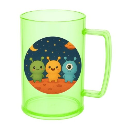 Caneca de Chopp Infantil Personalizada Alienígenas Fofos