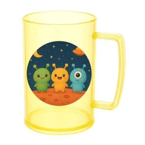 Caneca de Chopp Infantil Personalizada Alienígenas Fofos