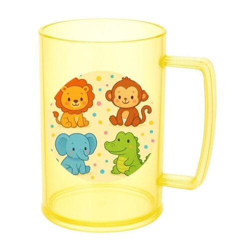Caneca de Chopp Infantil Personalizada Animais Coloridos