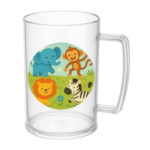 Caneca de Chopp Infantil Personalizada Animais Divertidos