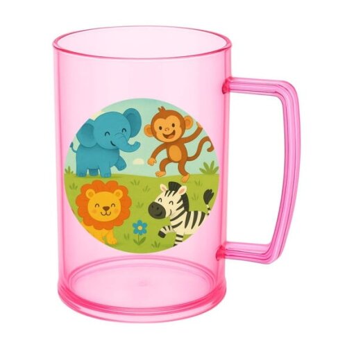 Caneca de Chopp Infantil Personalizada Animais Divertidos