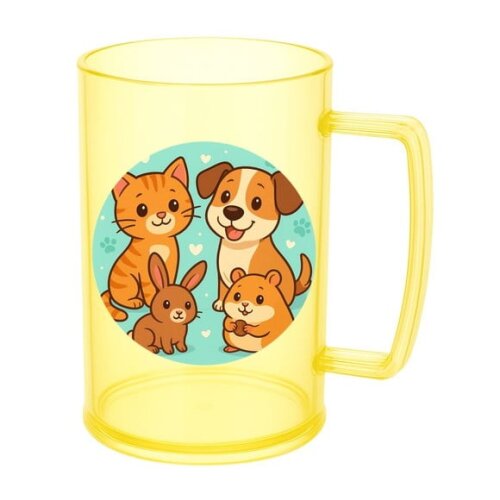 Caneca de Chopp Infantil Personalizada Animais de Estimação