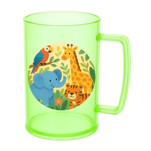 Caneca de Chopp Infantil Personalizada Animais Exóticos