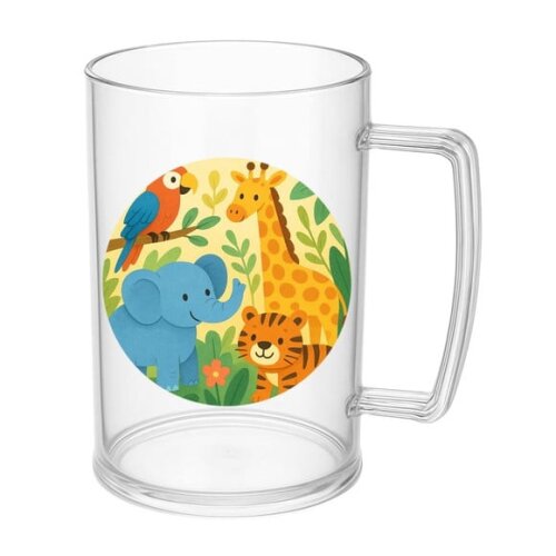 Caneca de Chopp Infantil Personalizada Animais Exóticos