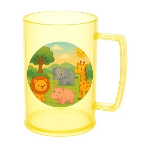 Caneca de Chopp Infantil Personalizada Animais Selvagens