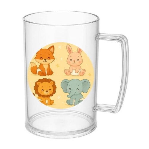 Caneca de Chopp Infantil Personalizada Animais Fofinhos Baby
