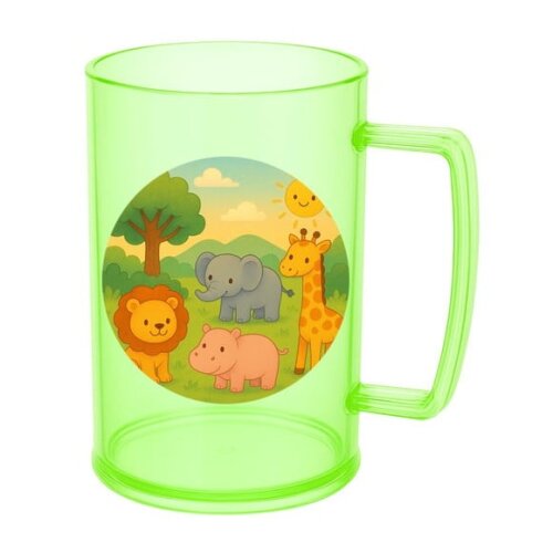 Caneca de Chopp Infantil Personalizada Animais Selvagens