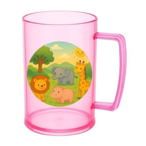Caneca de Chopp Infantil Personalizada Animais Selvagens