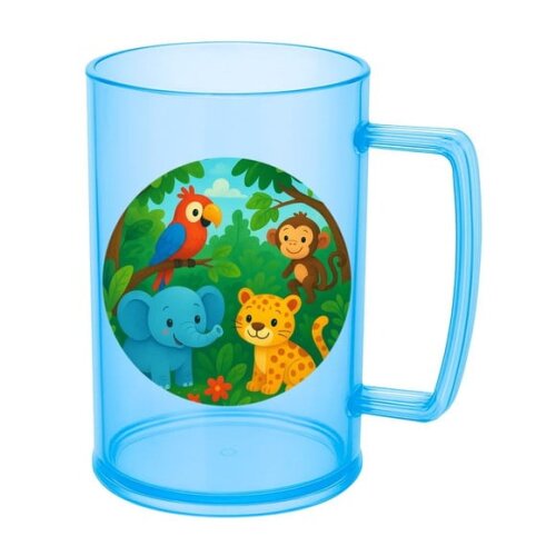 Caneca de Chopp Infantil Personalizada Animais Tropicais