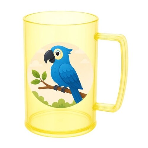 Caneca de Chopp Infantil Personalizada Arara Azul