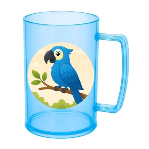 Caneca de Chopp Infantil Personalizada Arara Azul