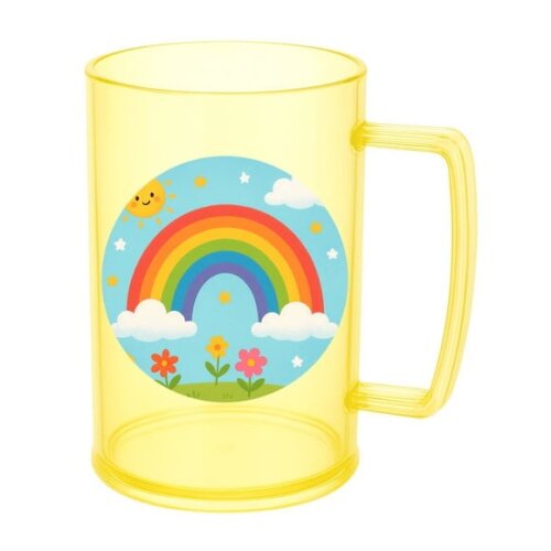 Caneca de Chopp Infantil Personalizada Arco-íris
