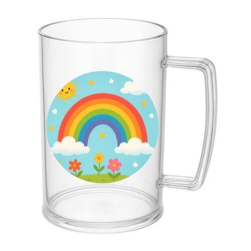 Caneca de Chopp Infantil Personalizada Arco-íris