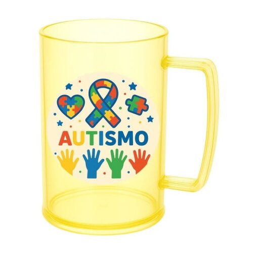 Caneca de Chopp Infantil Personalizada Autismo
