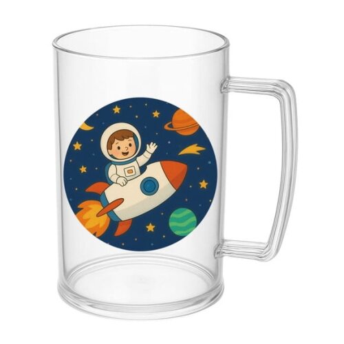 Caneca de Chopp Infantil Personalizada Aventura Espacial